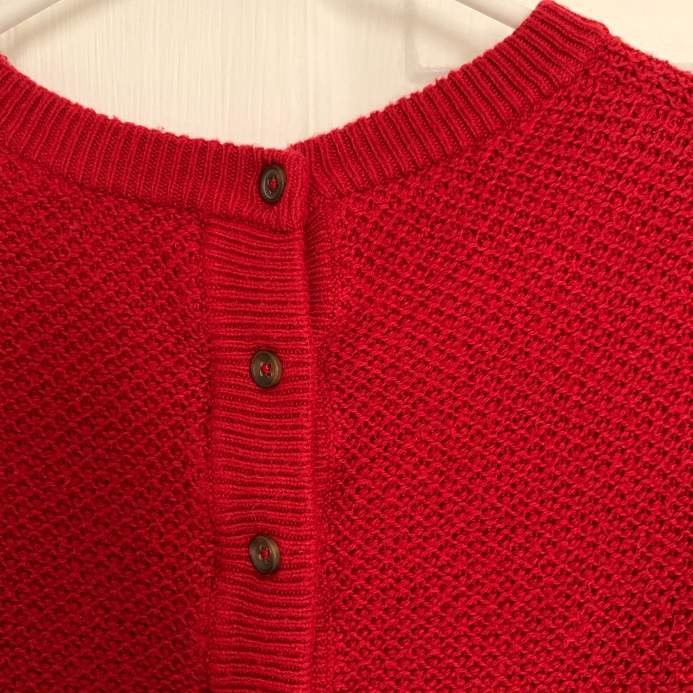 Madewell Red Button Back Sweater! - image 4